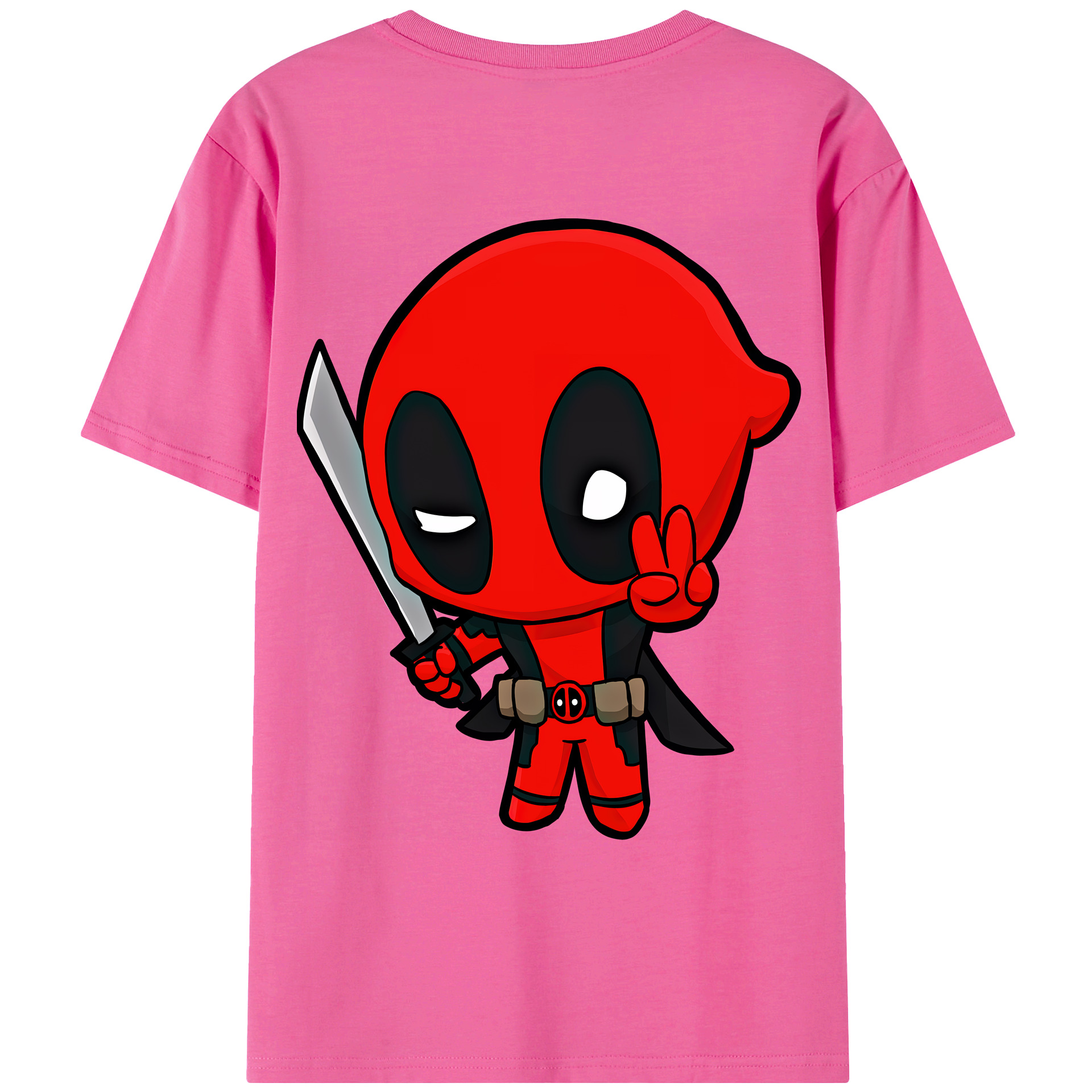 （画像用） Deadpool デッドプール レディース半袖Tシャツ(バックプリント)